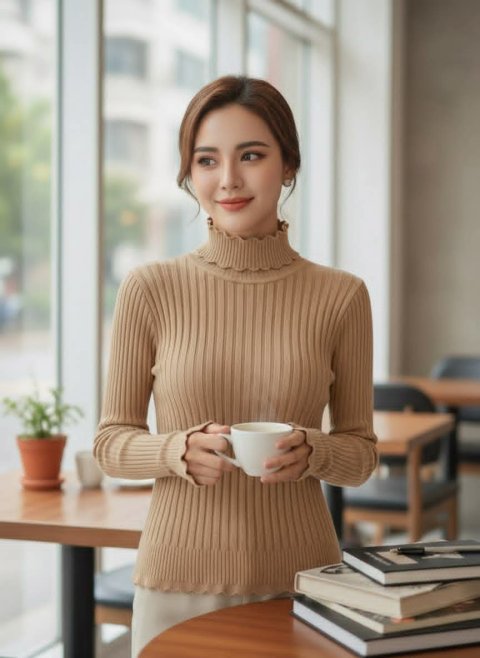 بلوزة قطن مصوف 7