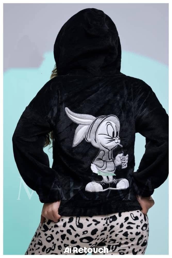 بيجاما فرو بنقشة بنطال تايغر