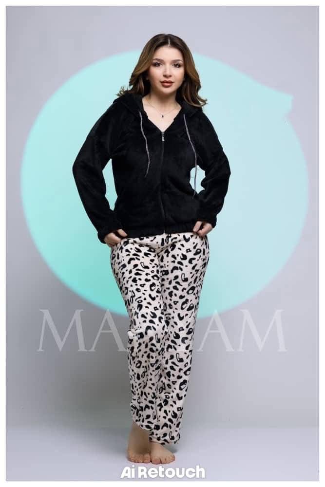 بيجاما فرو بنقشة بنطال تايغر