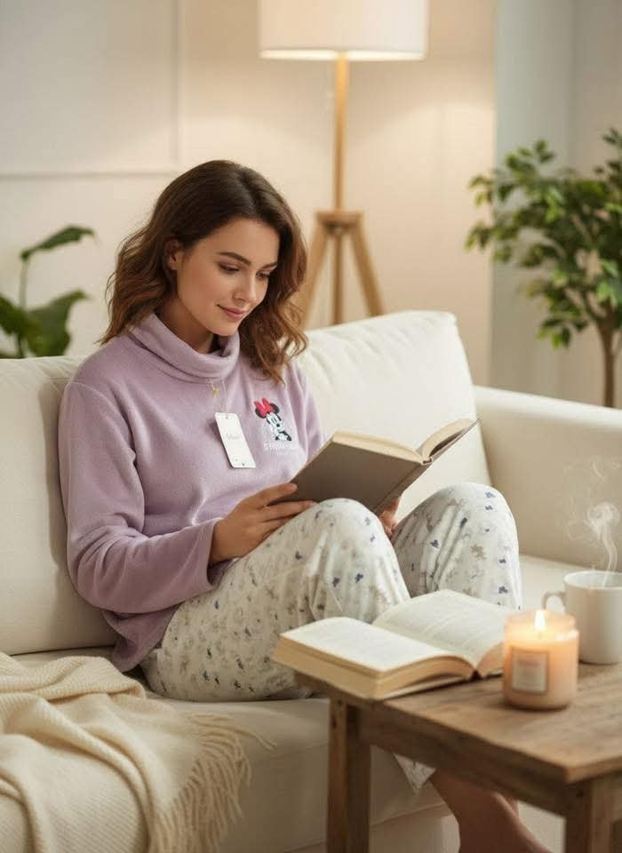 بيجاما مخمل بثلاث قطع