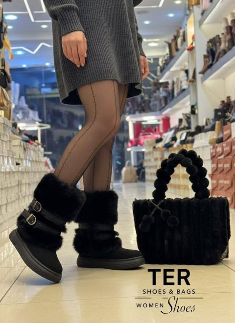حذاء بساق فرو 3