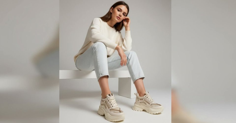 حذاء بكعب مخفي للصبايا