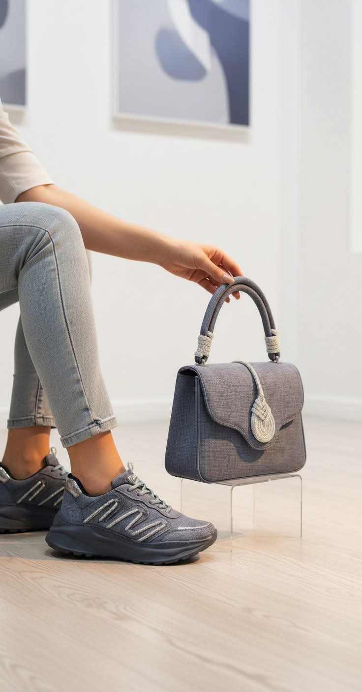 طقم حذاء وحقيبة عملي وجميل